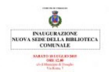 INAUGURAZIONE BIBLIOTECA COMUNALE