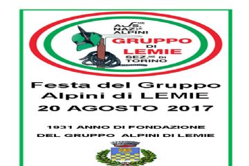 20 AGOSTO 2017: Festa  del gruppo Alpini di Lemie