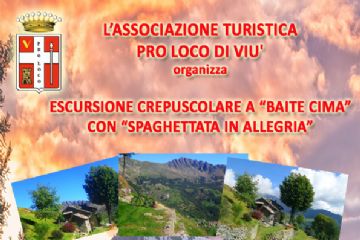 Escursione crepuscolare a Baite Cima con spaghettata in allegria