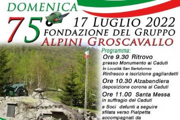 Anniversario fondazione del Gruppo Alpini Groscavallo