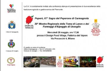 Presentazione 20^ Mostra Regionale della Toma e 67^ Sagra del Peperone di Carmagnola