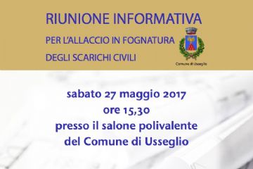RIUNIONE INFORMATIVA PER L&#39;ALLACCIO IN FOGNATURA DEGLI SCARICHI CIVILI