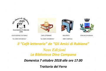 CAFE&#39; LETTERARIO domenica 7 ottobre - Costanzo &quot;Giallo nel Canavese&quot;