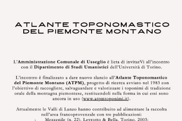 incontro di presentazione dell&#39;atlante toponomastico piemontese