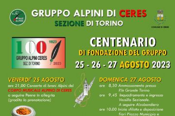 Centenario di fondazione del Gruppo Alpini Ceres